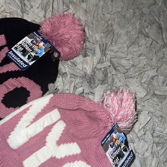 NYC Pom Pom twin beanies - Picture 3 of 3